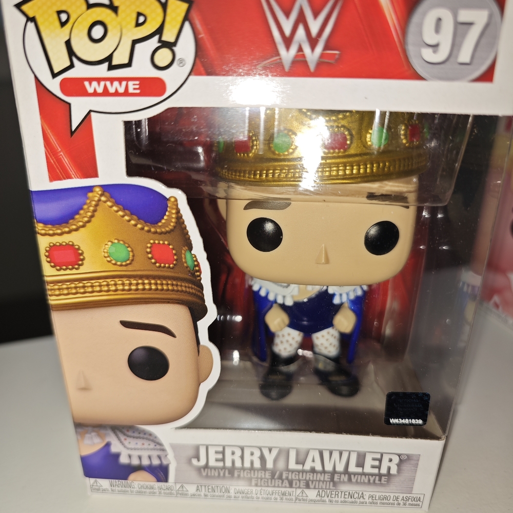 WWE Jerry Lawler Funko Pop with Colorful Crown 97